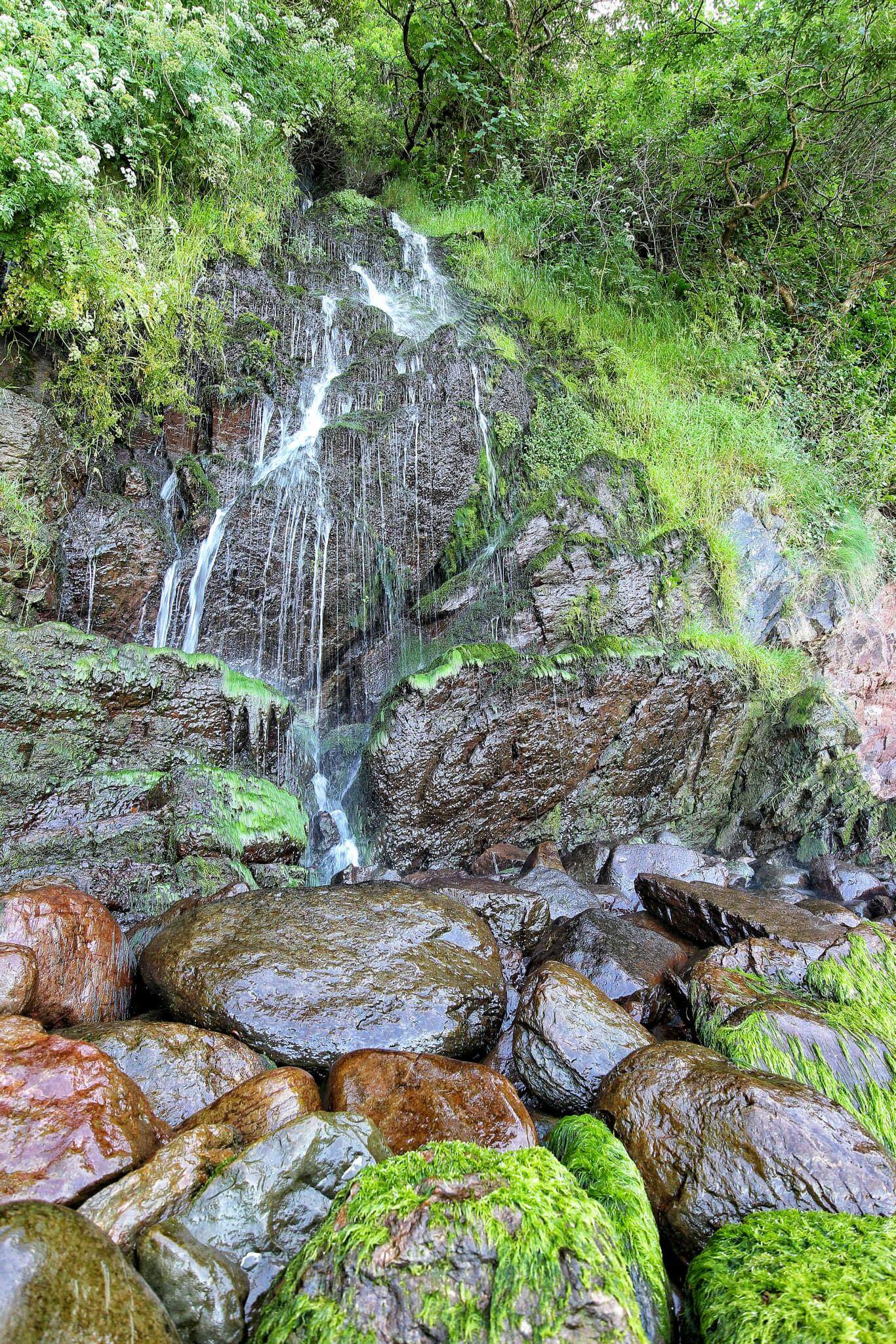 Waterfall at Woody Bay